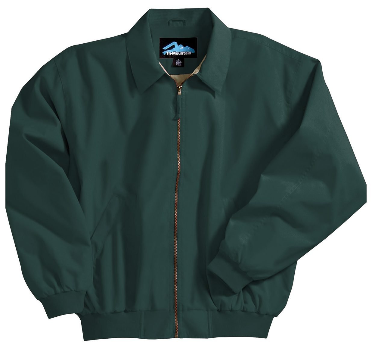 Tri Mountain Men's Microfiber jacket with poplin lining, FOREST GREEN, L