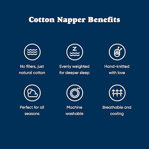 Miniatura 7 de Bearaby Mantas de algodón tejidas a mano para adultos, manta de punto grueso, sostenible, transpirable, orgánica, refrescante, lavable a máquina