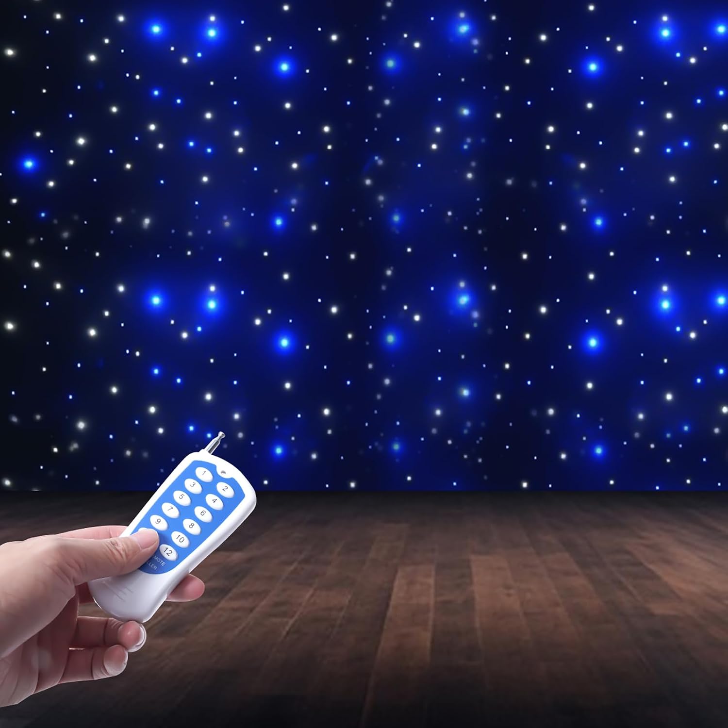LED Stage Starry Curtain,19.69 x 9.48ft LED Vision Curtain with DMX Control & Remote Controller for Mobile DJ Band Club Wedding Stage Backdrop Home Decoration