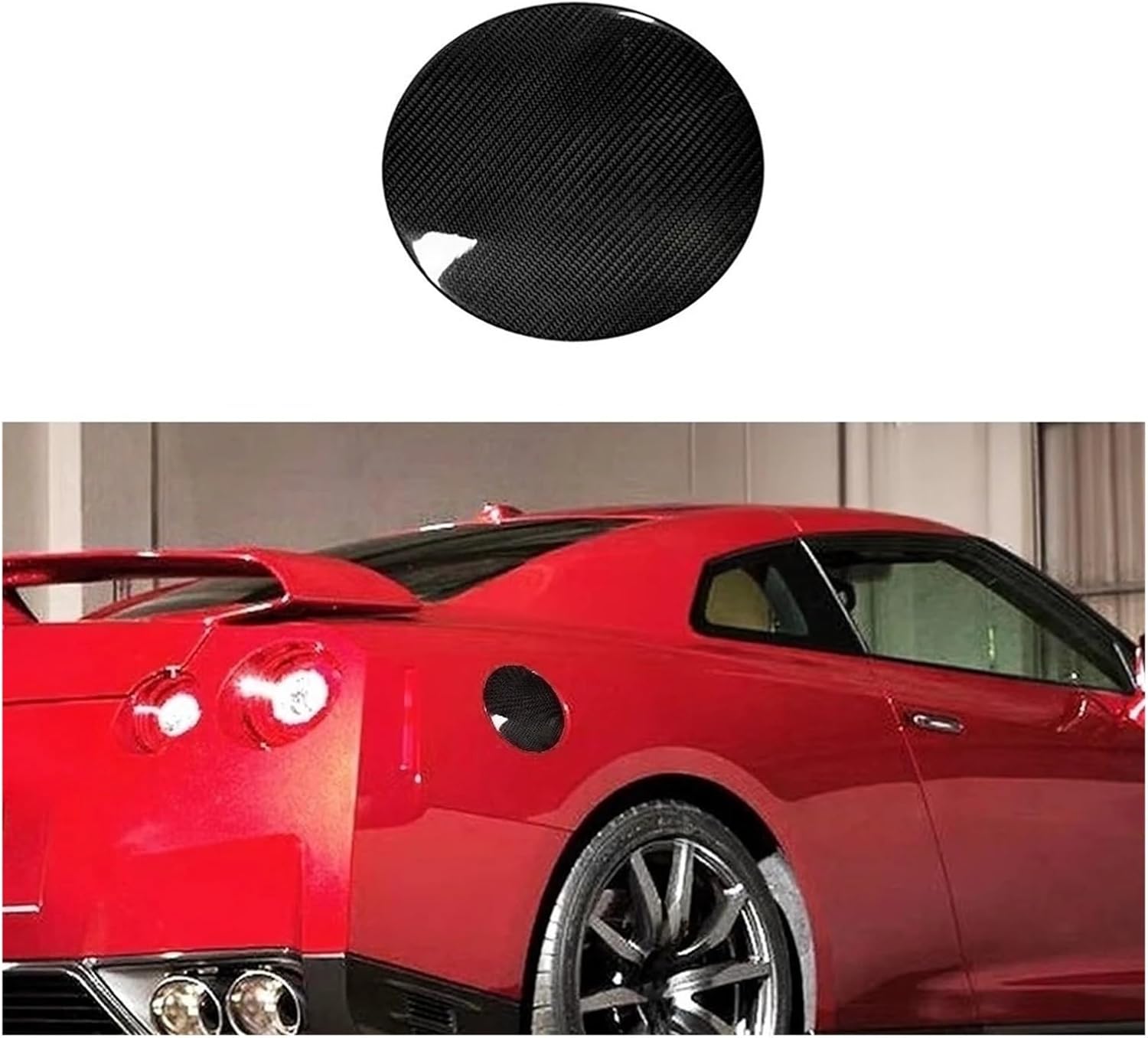 Compatible With Nissan GTR R35 2008-2016 Real Carbon Fiber Car Fuel Tank Cap Cover
