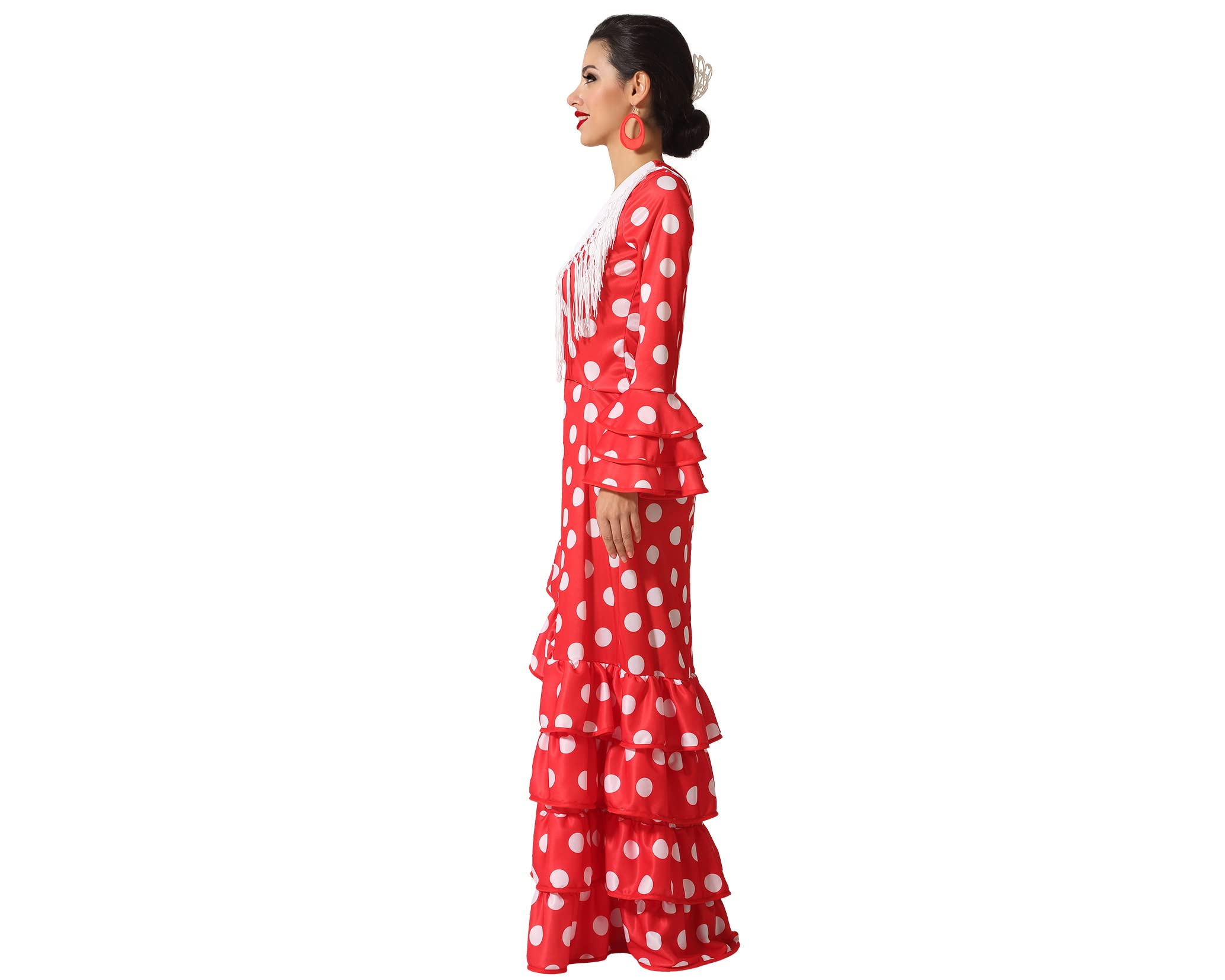 Atosa Disfraz Flamenca Rojo Flecos Adulto