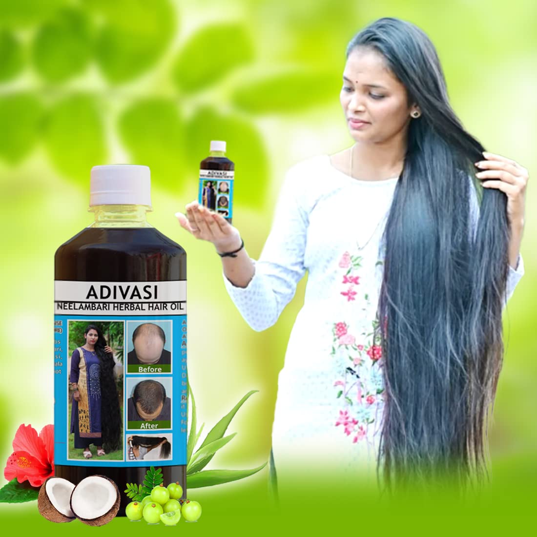 Buy Neelambari Ayurvedic Hair Care Adivasi Herbal Hair Oil, Natural
