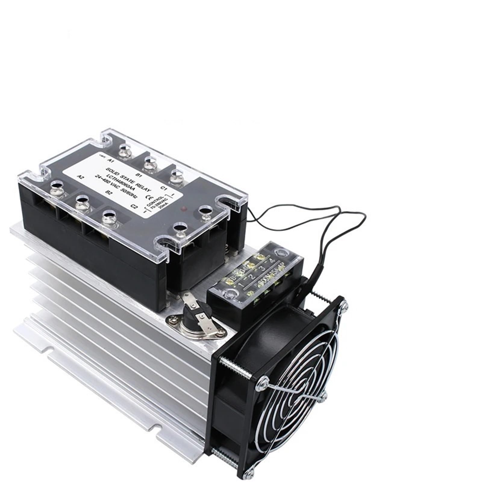 Relais statique triphasé 380V 25A commande 3-32V CC commutateur statique industriel - 8