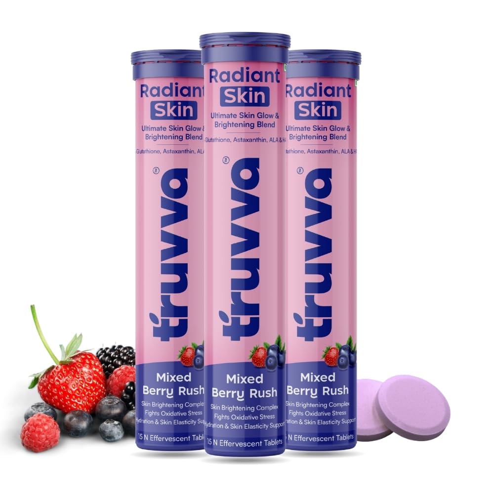 Radiant Skin L-Glutathione Supplements for Skin Brightening 15 Effervescent Tablet with Vitamin C, Hyaluronic Acid & Antioxidants | Mixed Berry Rush Flavor for Healthy and Glowing Skin — Amazon image 10
