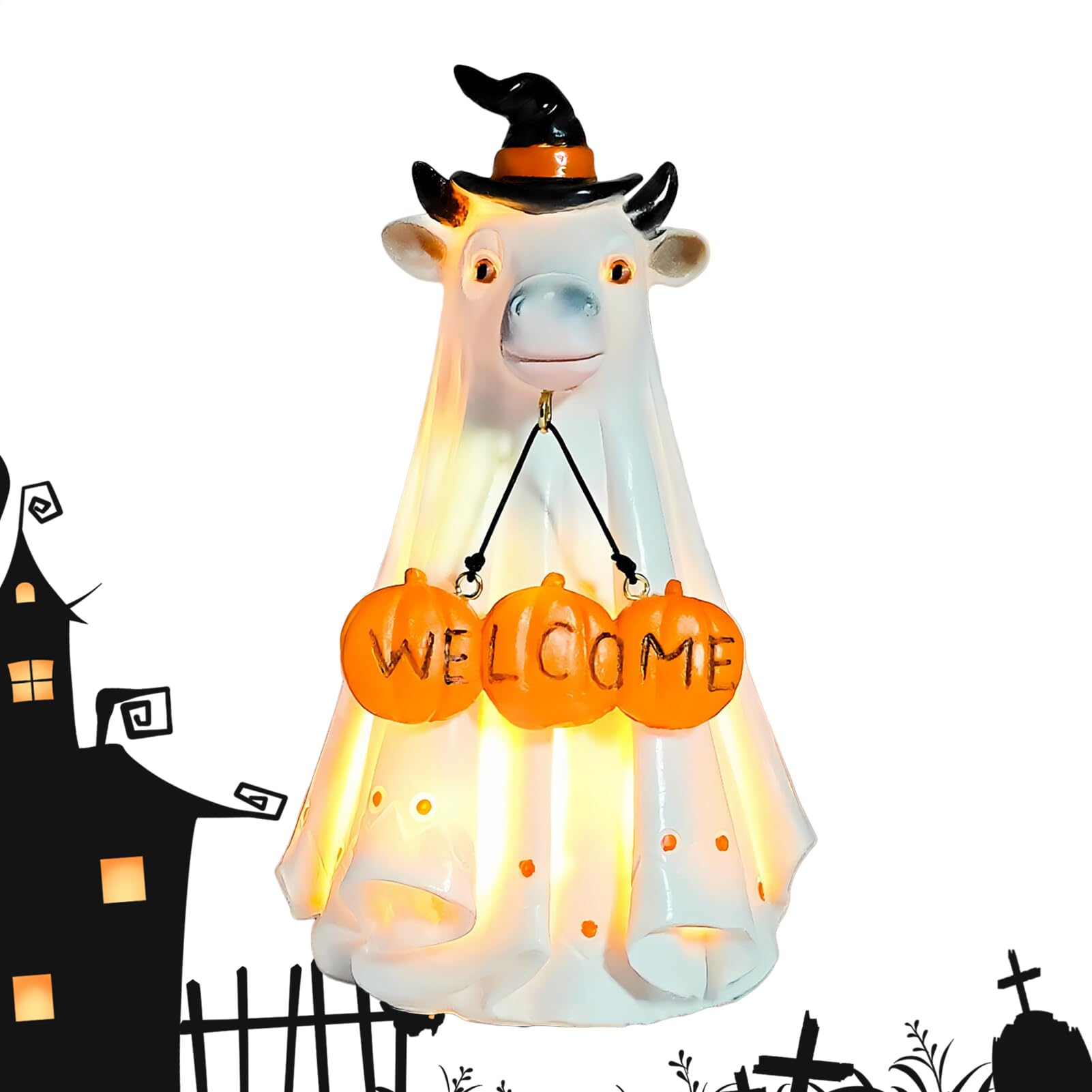 Statue de fantôme en résine d'Halloween effrayante pour chambre et maison