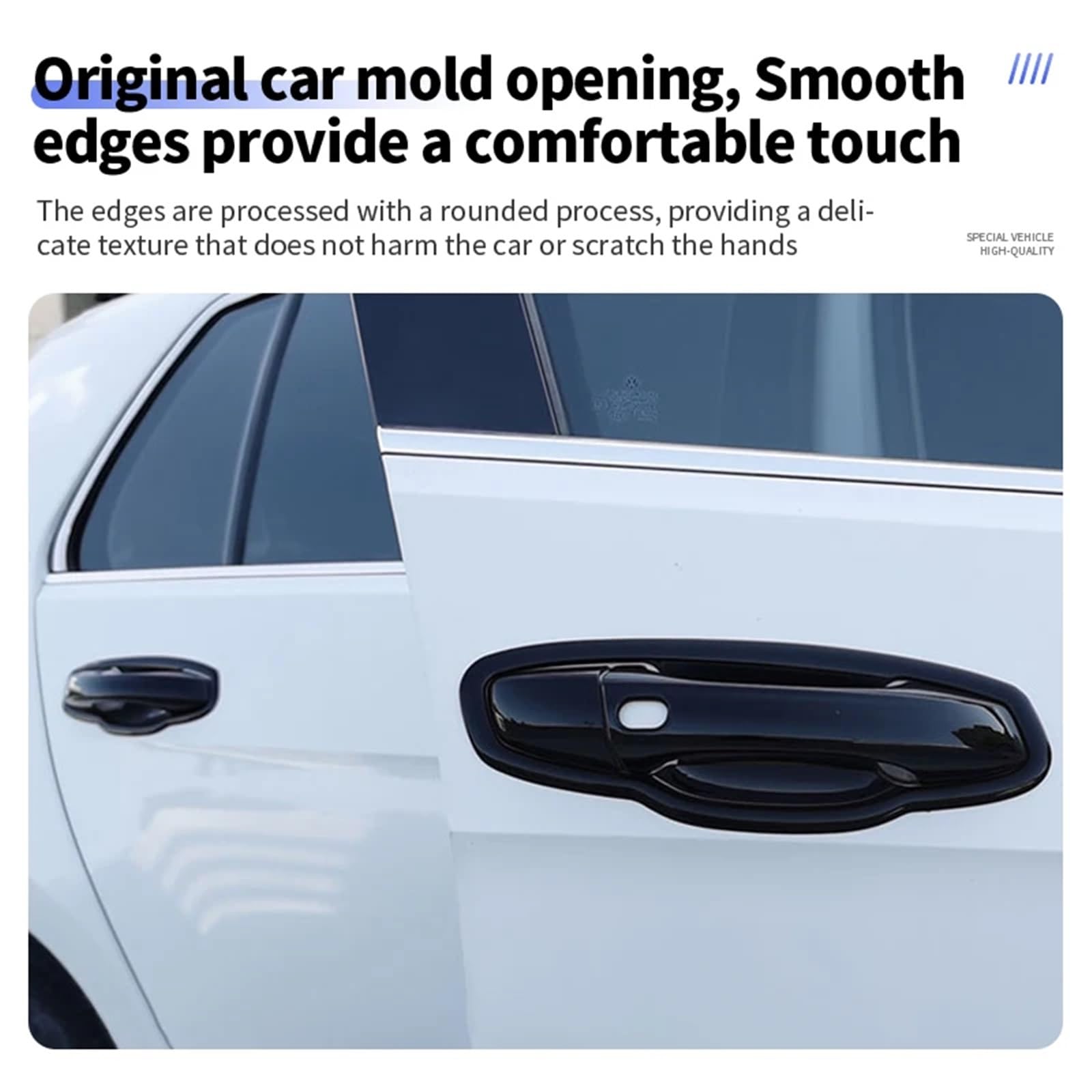 Klamka Zewnętrzna Samochodu Osłona klamki drzwi ABS Car Styling, wykończenie ramki miski, pasuje do Skody, pasuje do Kodiaq 2017-2023(4 Hole BK Handle)