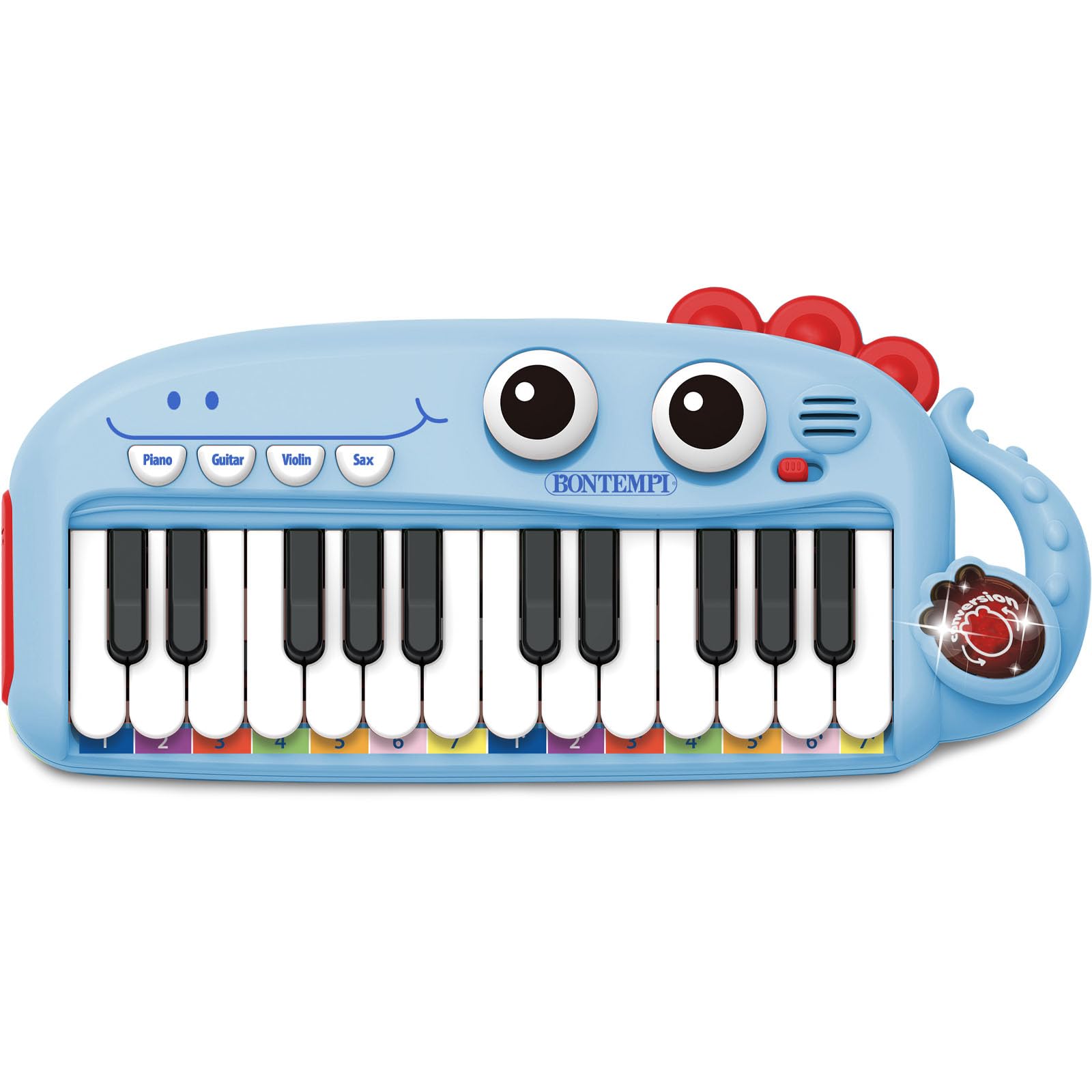 Bontempi | PlayKeys - Zabawka-klawiatura z 24 klawiszami dla małych muzyków, niebieska, 300x140x40 mm