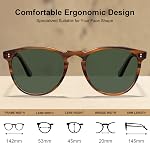 CARFIA Acetate Polarized Sunglasses for Men Trendy Retro Sun Glasses CA2307