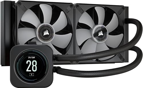 Miniatura 2 de CORSAIR iCUE H100i Elite - Enfriador líquido de CPU con pantalla LCD de 4.724 in + sistema de refrigeración líquida de radiador de 9.449 in