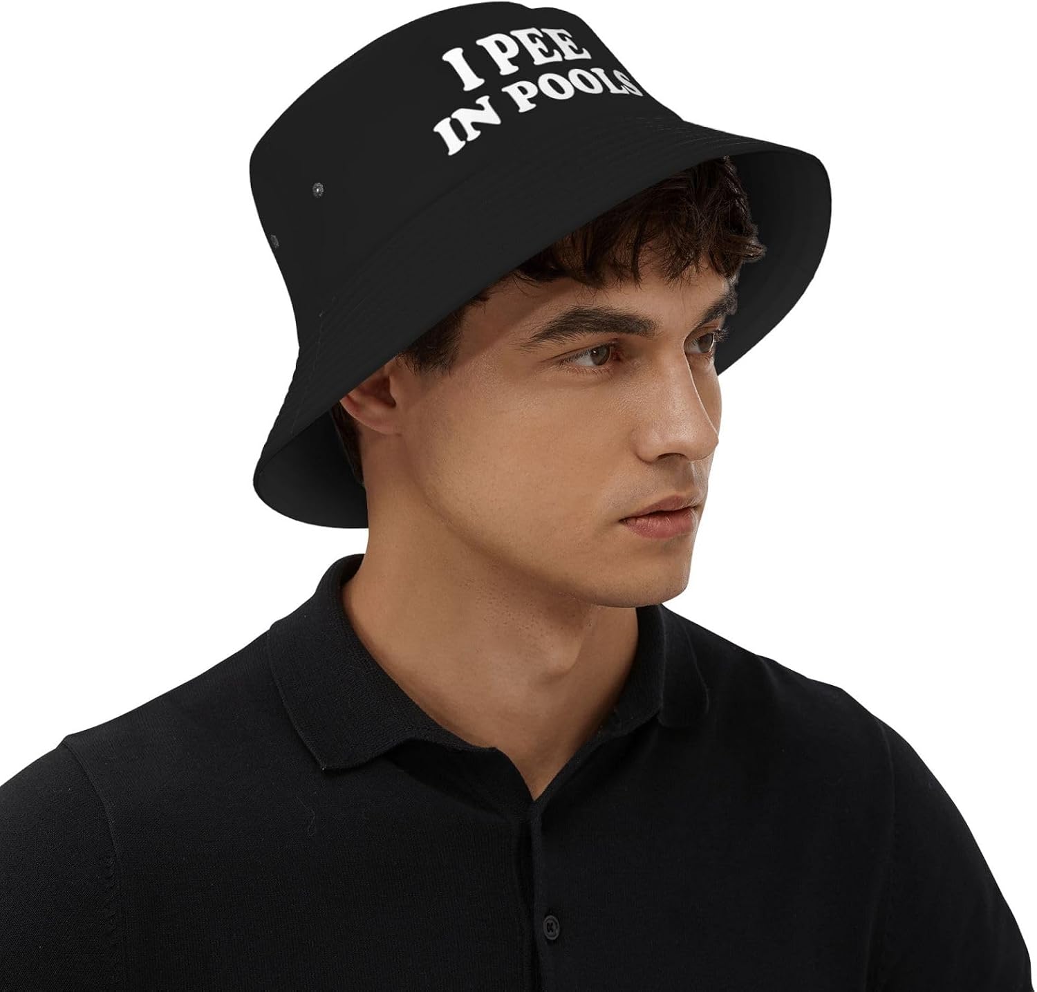I Pee in Pools Funny Bucket Hat for Women Men Fisherman Hat Packable Sun Cap Travel Outdoor Beach Caps
