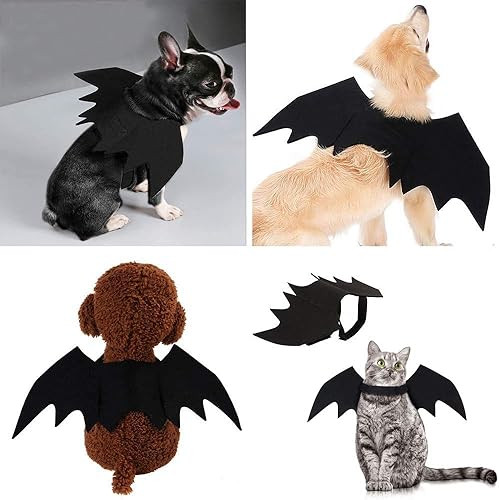 Miniatura 6 de Disfraz de Halloween para gato, alas de murciélago, ropa para mascotas, accesorios de disfraz para fiesta de Halloween, accesorios para gatos,