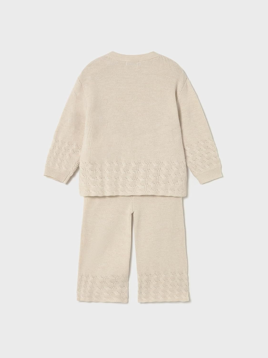 Mayoral Knit Pants Set for Baby-Girls H. Sand