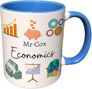 Personalised Economics Mug - Economics Mug - Personalised Economics Teacher Mug - Economics Student Mug - Economics Teacher Gift (Red)
