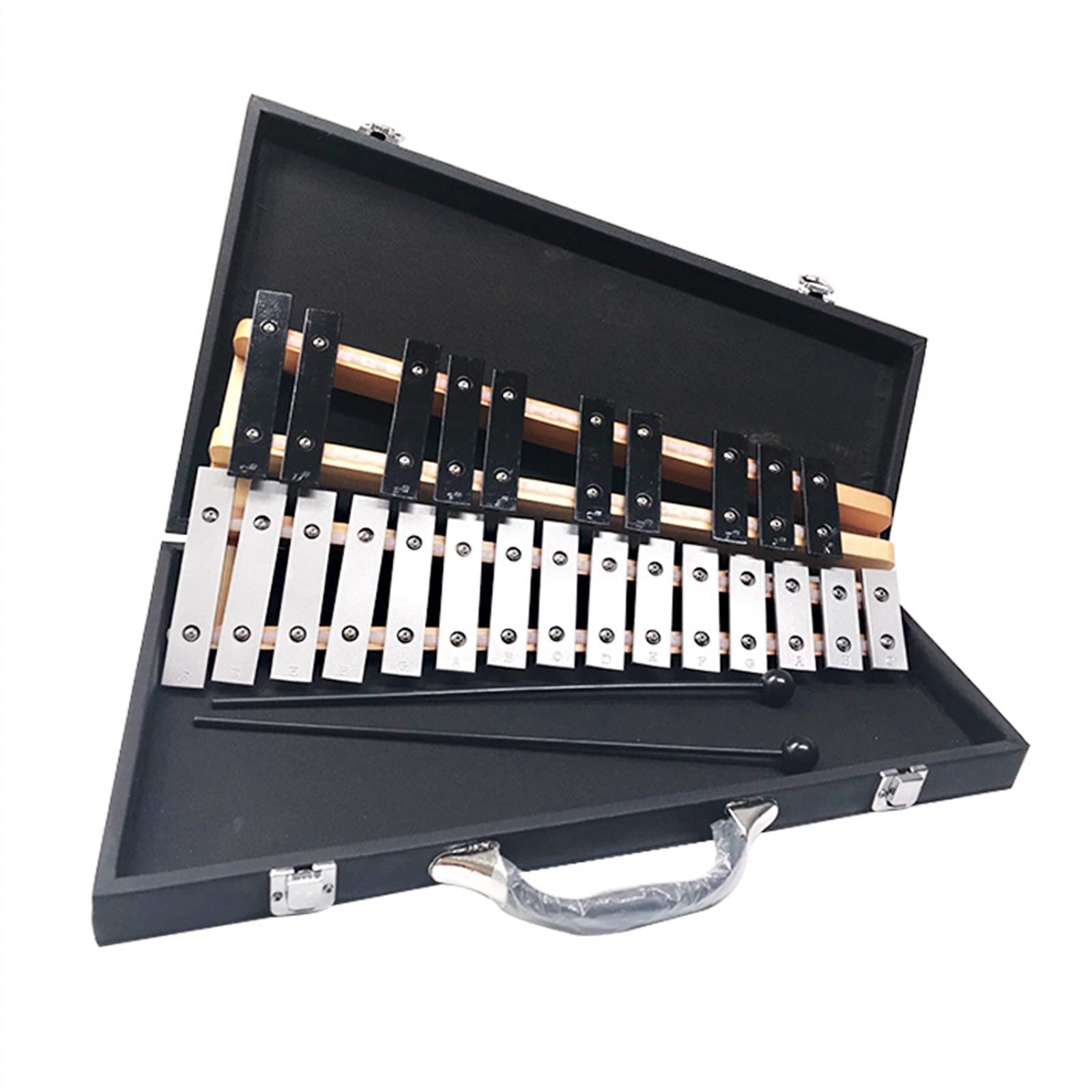 Percussão Musical Strumento a percussione Piano in alluminio a 25 toni Pianoforte a percussione in metallo Piano in alluminio professionale Carillon per pianoforte Xilofoni