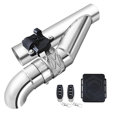 2.5 Inch Electric Exhaust Cutout with Elbow Valved Muffler Valvetronic