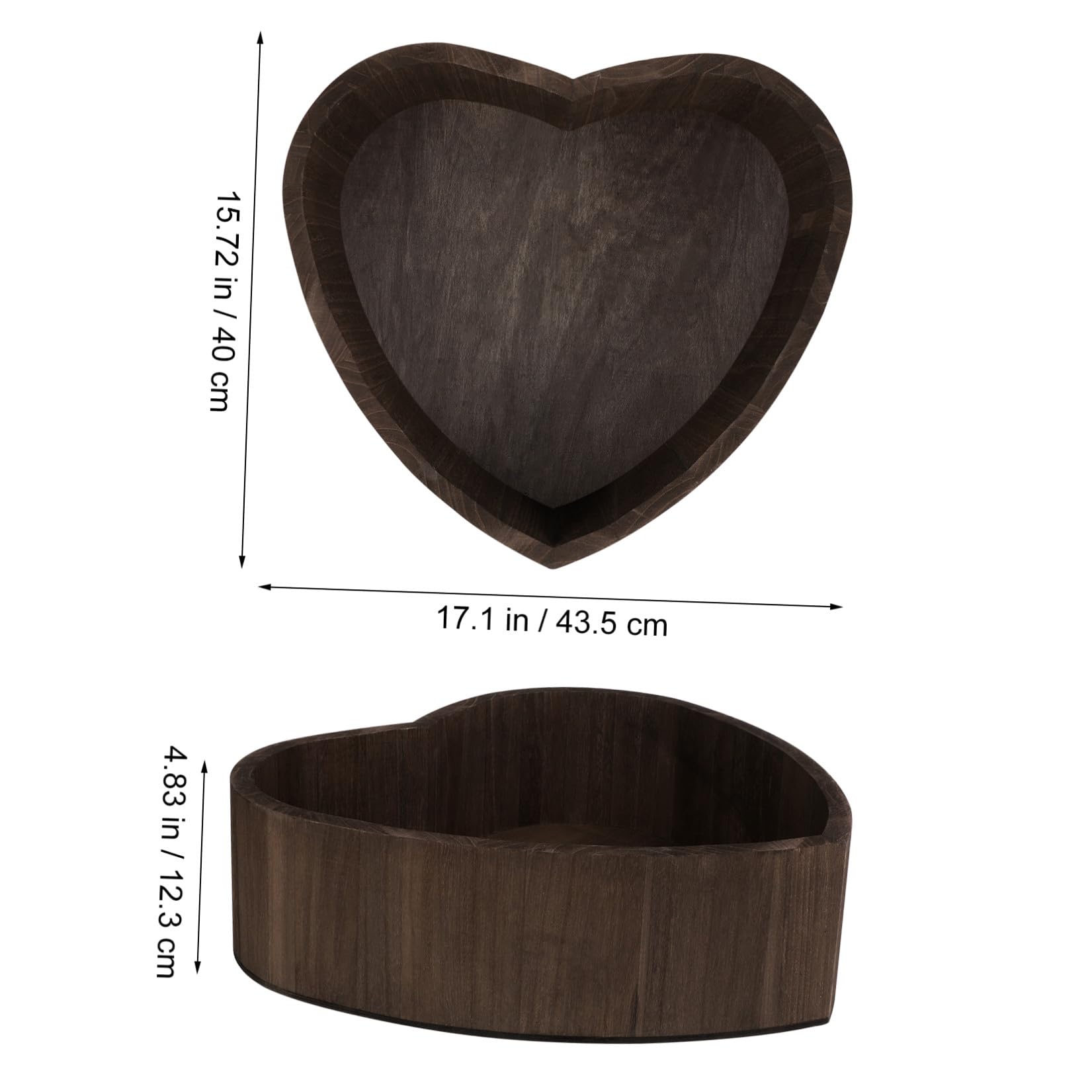 Cesta de Madera en Forma de Corazón para Fotos de Bebés