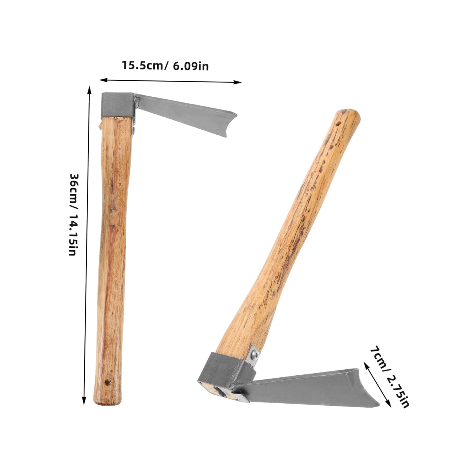 Mikikit Garden Digging Hoe with Ergonomic Wooden Handle Versatile Soil Cultivator Tool for Garden Planting Weeding and Lawn Maintenance Durable Design for Easy Use and Cleaning