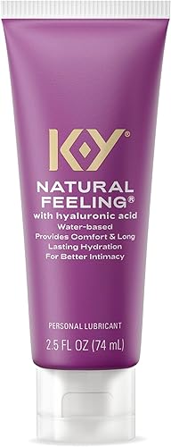 Miniatura 14 de K-Y Sensación natural con ácido hialurónico, lubricante a base de agua para sexo, juguete sexual y lubricante anal, lubricante personal no pegajoso