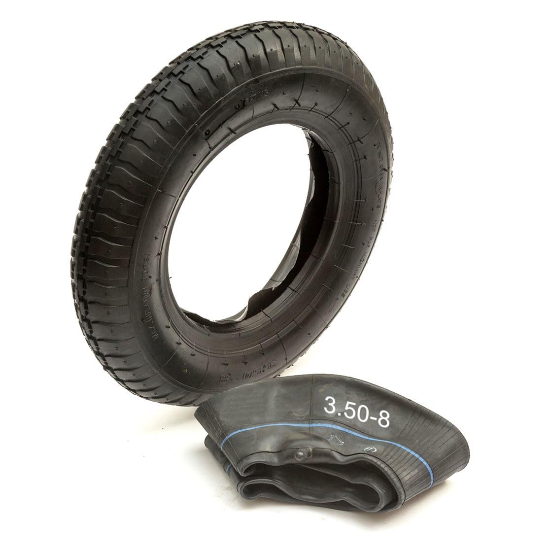 Petrolscooter 14 Inch Tyre & Inner Tube Kit 3.50-8 350-8 2 Ply Rubber Wheelbarrow Wheel Barrow