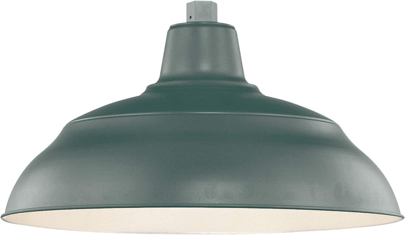 Millennium RWHS17-SG Restoration One Light Warehouse Shade from R Series Collection in Verde Finish