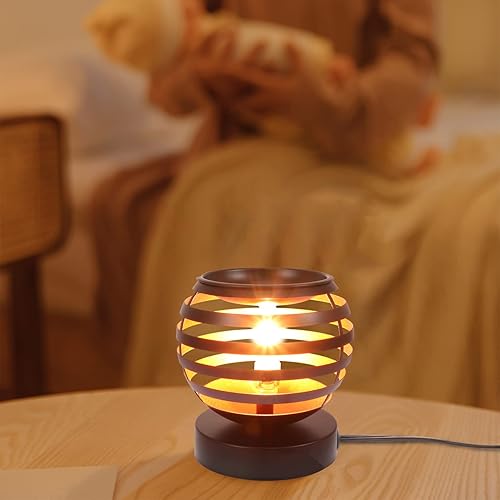 Miniatura 5 de Uonlytech Herramienta de fusión de cera de vidrio Lámpara de escritorio Aroma Luz Calentador de Vela Lámpara Elegante Diseño Presente