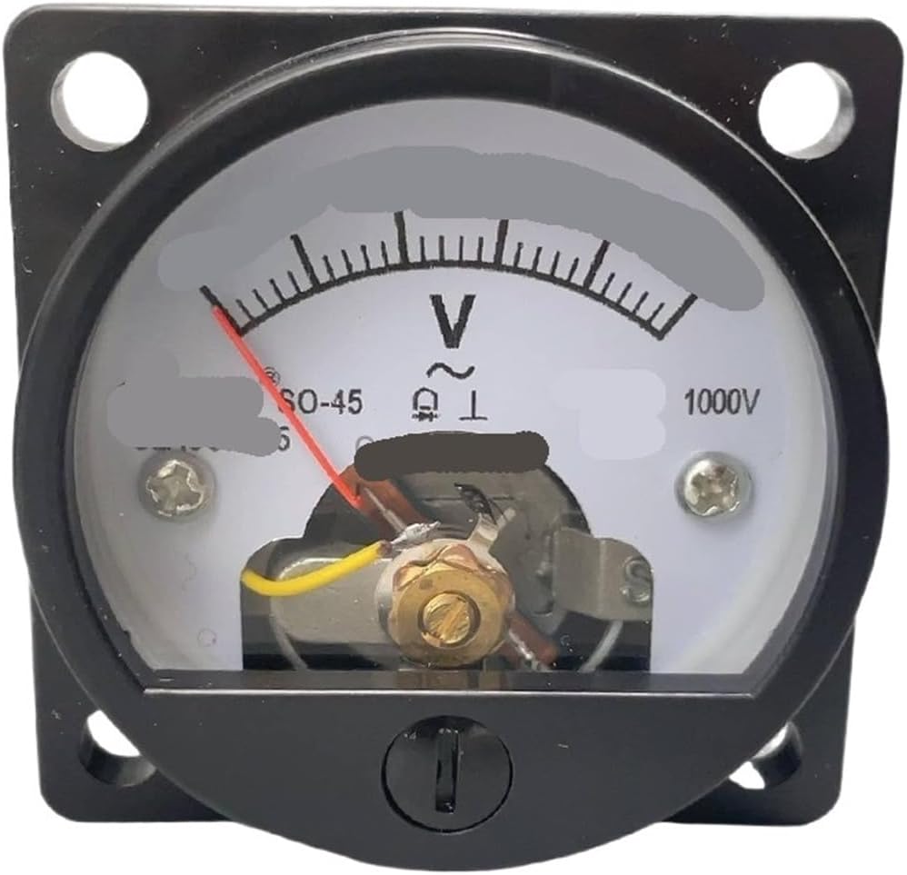 SO-45 AC 3V-500V Round Analog Voltmeter Black(10V)