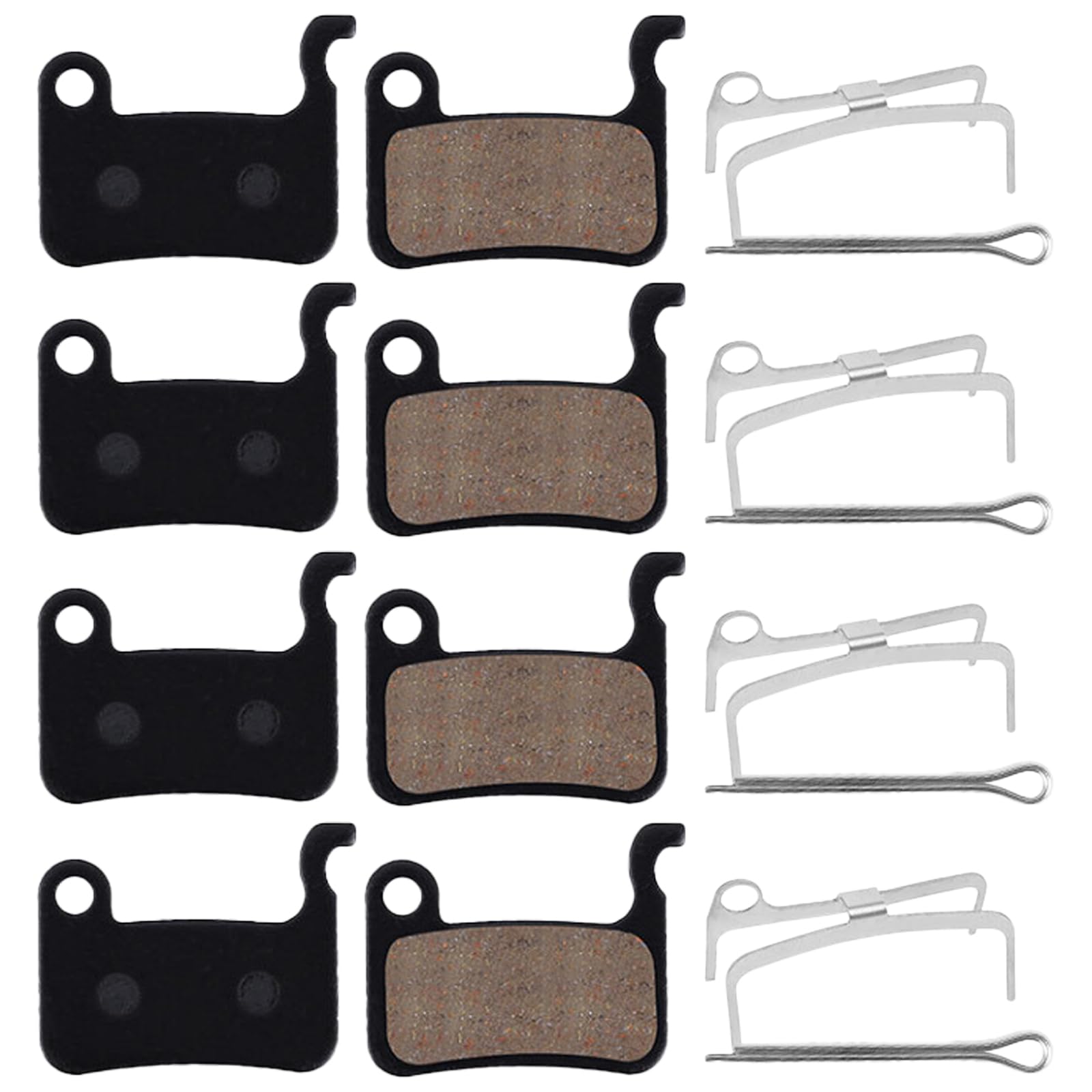 Lot de 4 paires de Plaquettes de frein semi-métalliques en résine