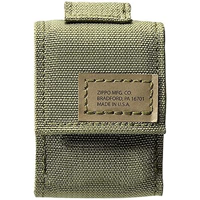 Zippo OD Green Tactical Pouch and Black Crackle Windproof Lighter Gift Set