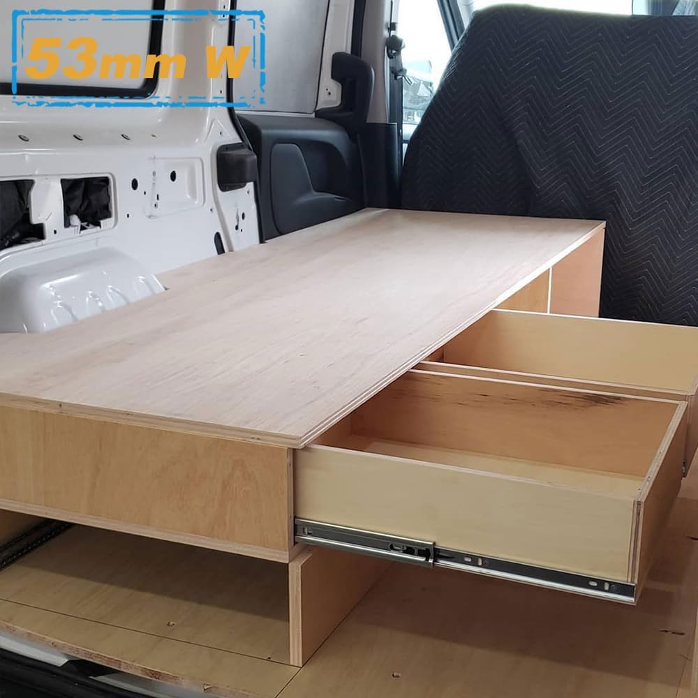 Heavy Duty 36 Inch Drawer Slides, 300 lb Load Capacity, Side Mount, Full Extension, Ball Bearing, Locking, Cabinet Rail, 1 Pair