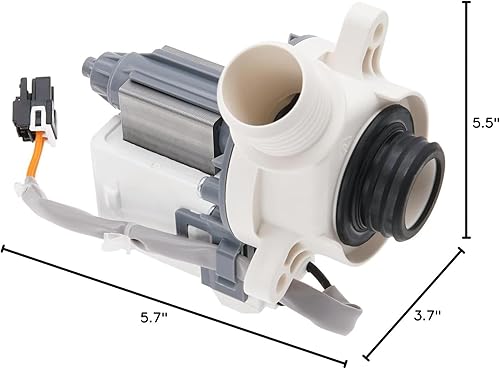 Miniatura 7 de Siwdoy El ensamblaje de la bomba de drenaje del OEM WH23X28418 compatible con la lavadora GE reemplaza WH23X27574, AP5999520
