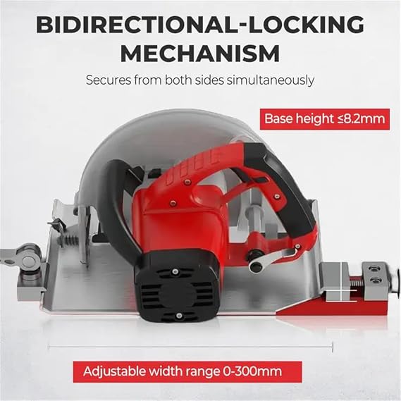 Aluminum Alloy Circular Saw Guide Rail - Precision Aluminum Alloy Cutting Machine Base Guide for Precision Cutting and Milling Tasks (9.4 inch)