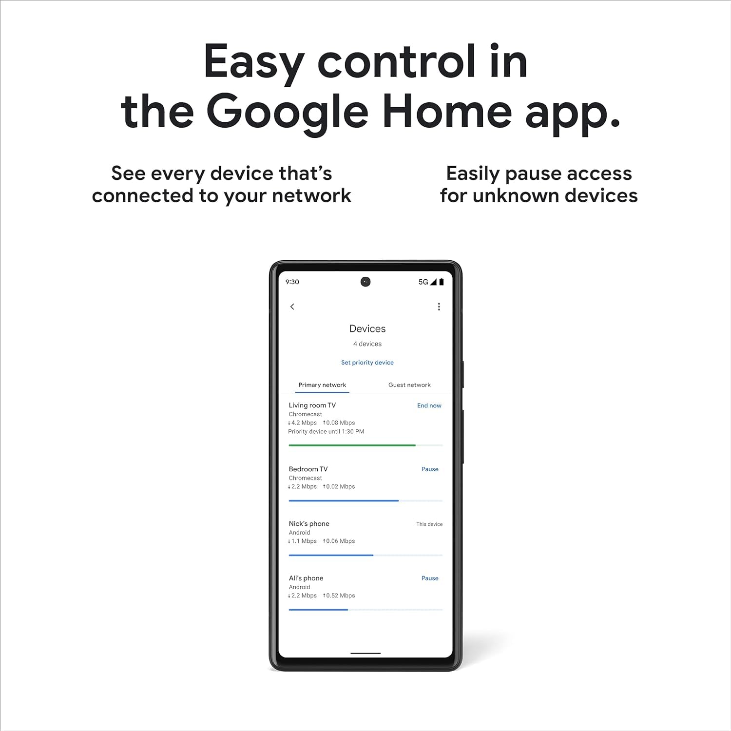 Google Nest WiFi Pro - Wi-Fi 6E - Reliable Home Wi-Fi System with Fast Speed and Whole Home Coverage - Mesh Router - Non-Retail Packaging - 4 Pack - Snow