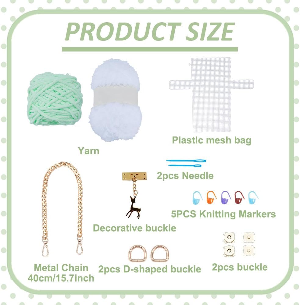 FREEBLOSS DIY Plastic Canvas Tote Bag Kit Mesh Plastic Canvas Sheets for Handbag Making Crafting Handbag Accessories for Embroidery image 2