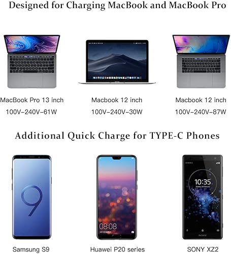 Miniatura 7 de Elecjet - Cable de carga magnético USB C a C para MacBook Pro Air, iPad Pro, cargador rápido PD de 87 W para iPhone 16 Pro Max, Samsung Galaxy S24