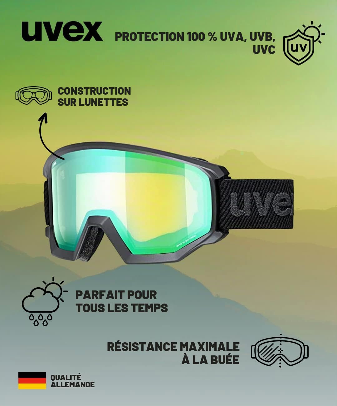 uvex Unisexe – Adulte, Athletic Fierce