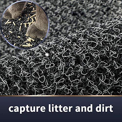 Asvin Thick Premium Cat Litter Mat, Large 30" X 24", Soft on Pet Paws, Traps Litter and Dirt from Kitty, Water Resistant, Scatter Control, for Home - Thumbnail 2