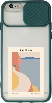 iPhone 6 Plus ile Uyumlu Koyu Ye il Kamera Korumal  S rg l  Palermo Bask l  Silikon K l f