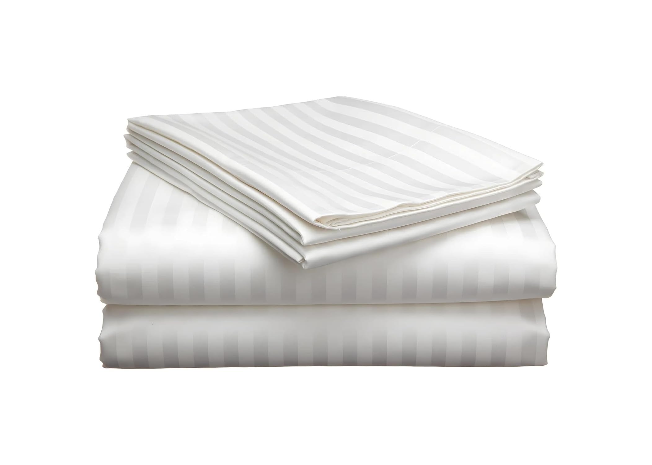Cool Dealzz Microfiber Striped 300 TC Cotton Feel BedSheet King Size (95x95) with 2 Pillow Covers - White || 95x95 inches Bedsheet for Home, Hotel, Villa, Resort and Guest House ||-image-24