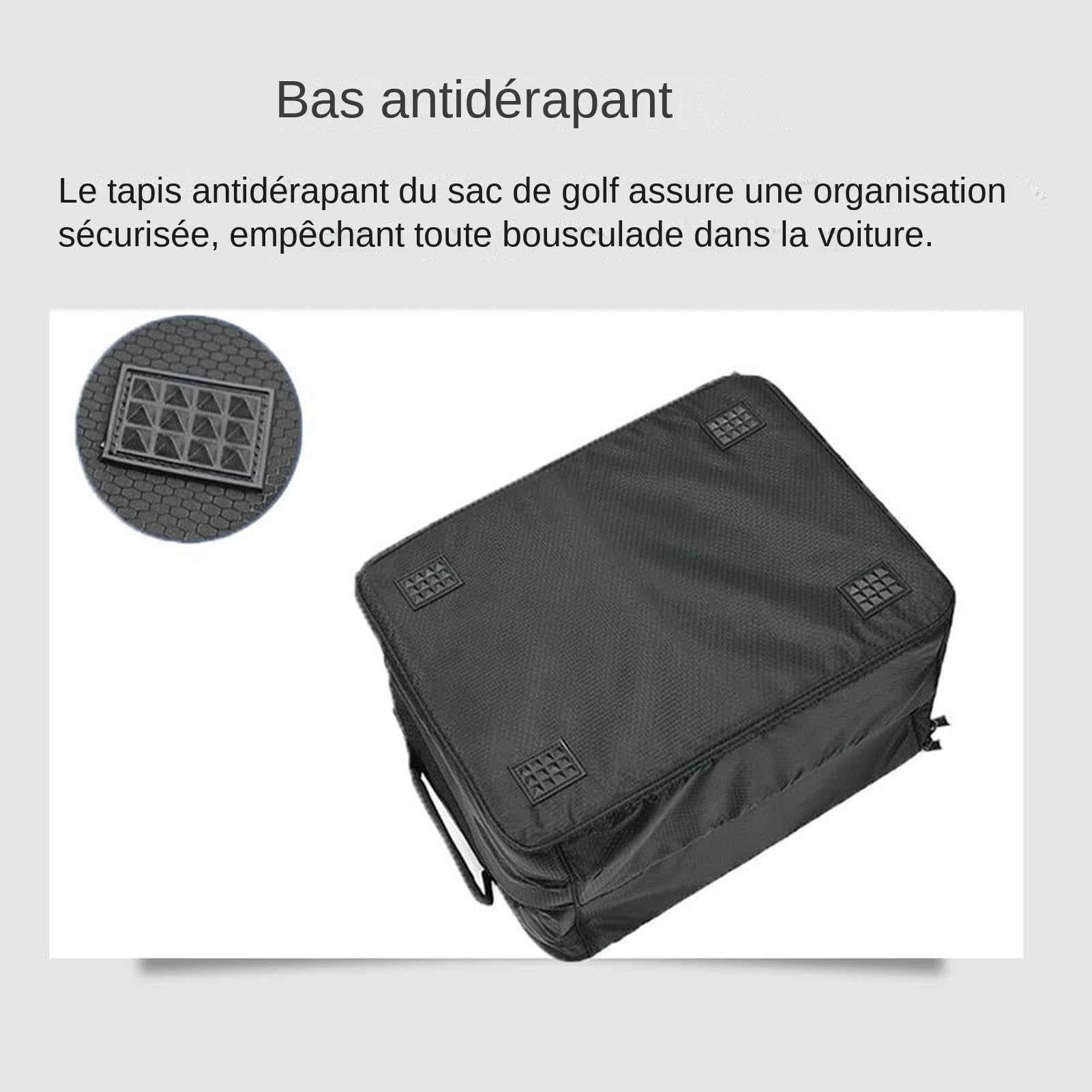 Casier de Golf pour Voiture, Sac de Golf pour Voiture,Casier de Golfeur à 2 Couches - Organisateur de Coffre de Golf résistant à l'eau avec Compartiment ventilé séparé pour 2 Paires de Chaussures