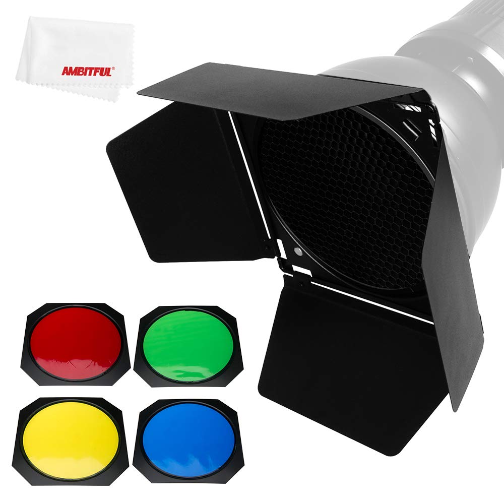 Amazon | Godox BD-04バーンドア ハニカムグリッドと4色フィルター 