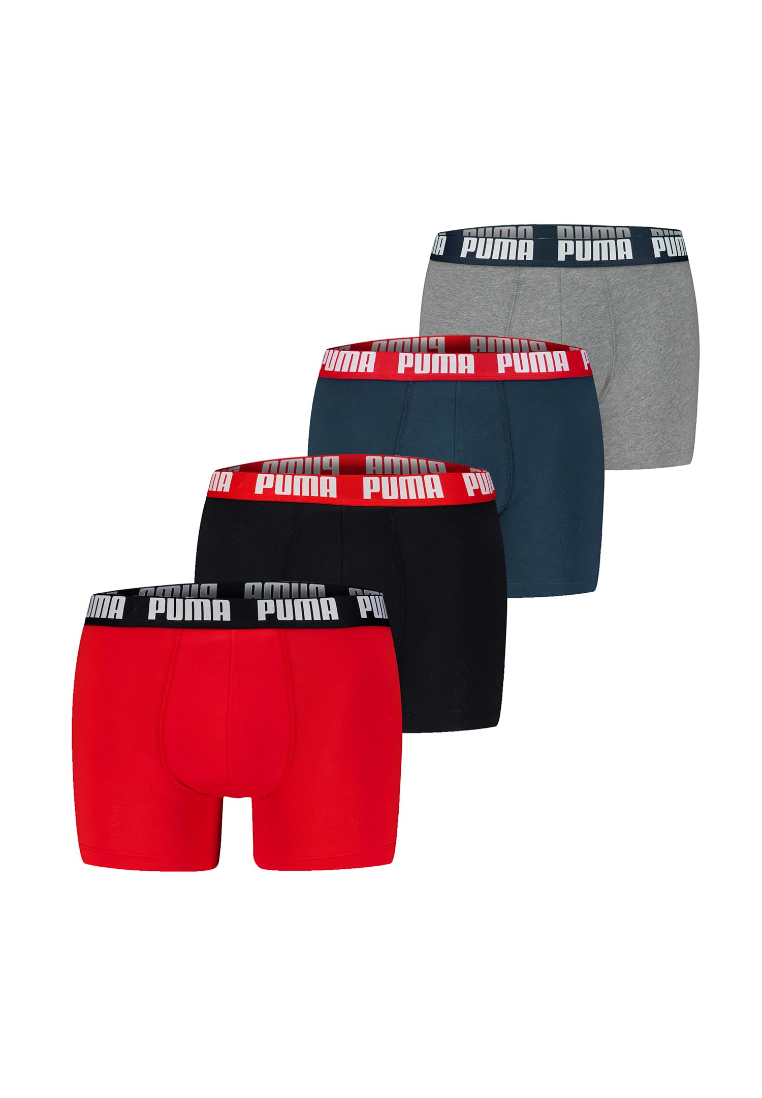 Puma Everyday ECOM Mens Boxer Shorts Pack of 4 Small Medium Large X-Large and XX-Large