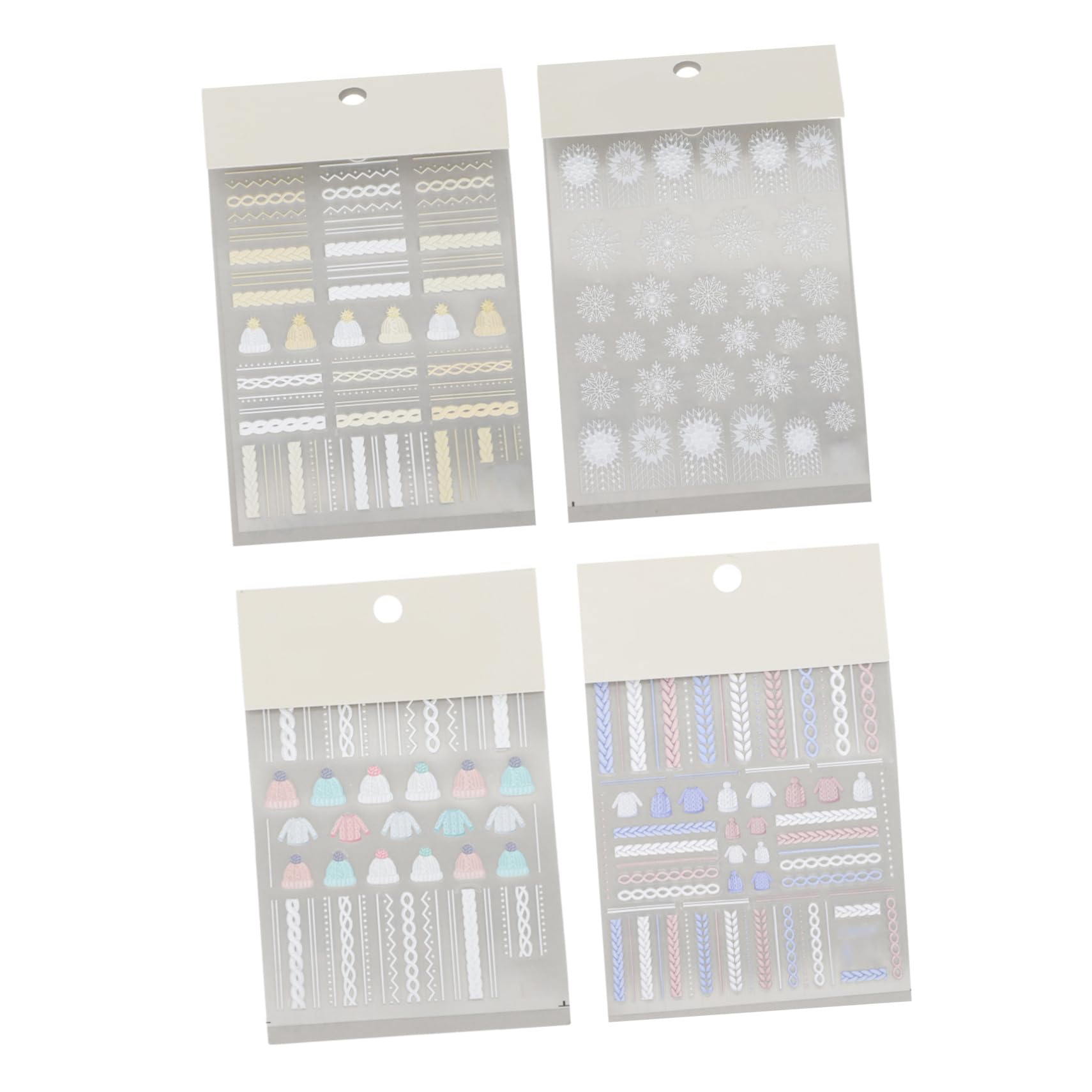 Housoutil 12sets Adesivi Unghie Natalizi Decorazioni Per Nail Art Adesivi Random Per e Unghie