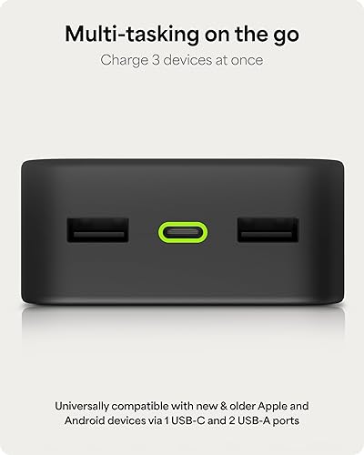 Miniatura 4 de mophie Powerstation XL Power Bank 2023-20,000 mAh Batería interna grande, (2) puertos USB-A y (1) puerto de entradasalida de carga rápida USB-C PD