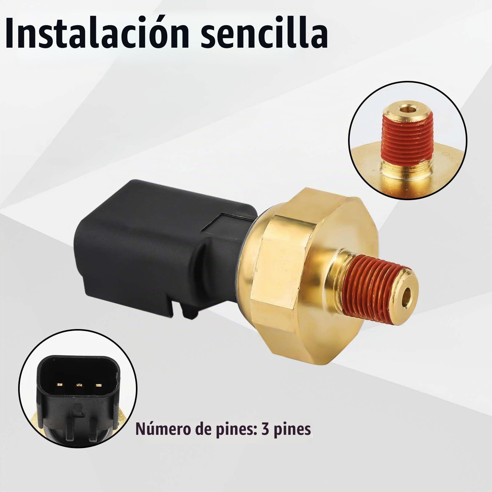 Interruptor Sensor Presión Aceite Motor, Sensor Unidad Envío Presión de Aceite del Emisor Presión Aceite Compatible con Chrysler Dodge Jeep, Reemplaza 5149064AA, 5149062AA, 56028807AB