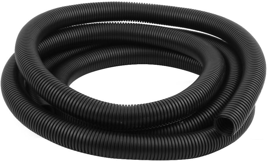 Aexit Plastic Flexible Cord Management Corrugated Conduit Pipe 34.5mm OD 3.6 Meter Cable Sleeves Length Black