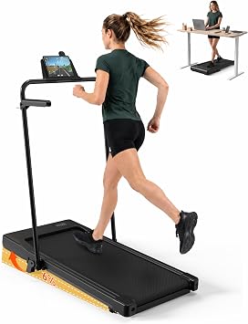 Superun Walking Pad with 6% Incline, Under Desk Treadmill, 3 in 1 Portable Treadmills for Home with Remote Control LED Display, 2.5 HP Quiet Mini Treadmill for Office Home Use, 300 Lbs Capacity