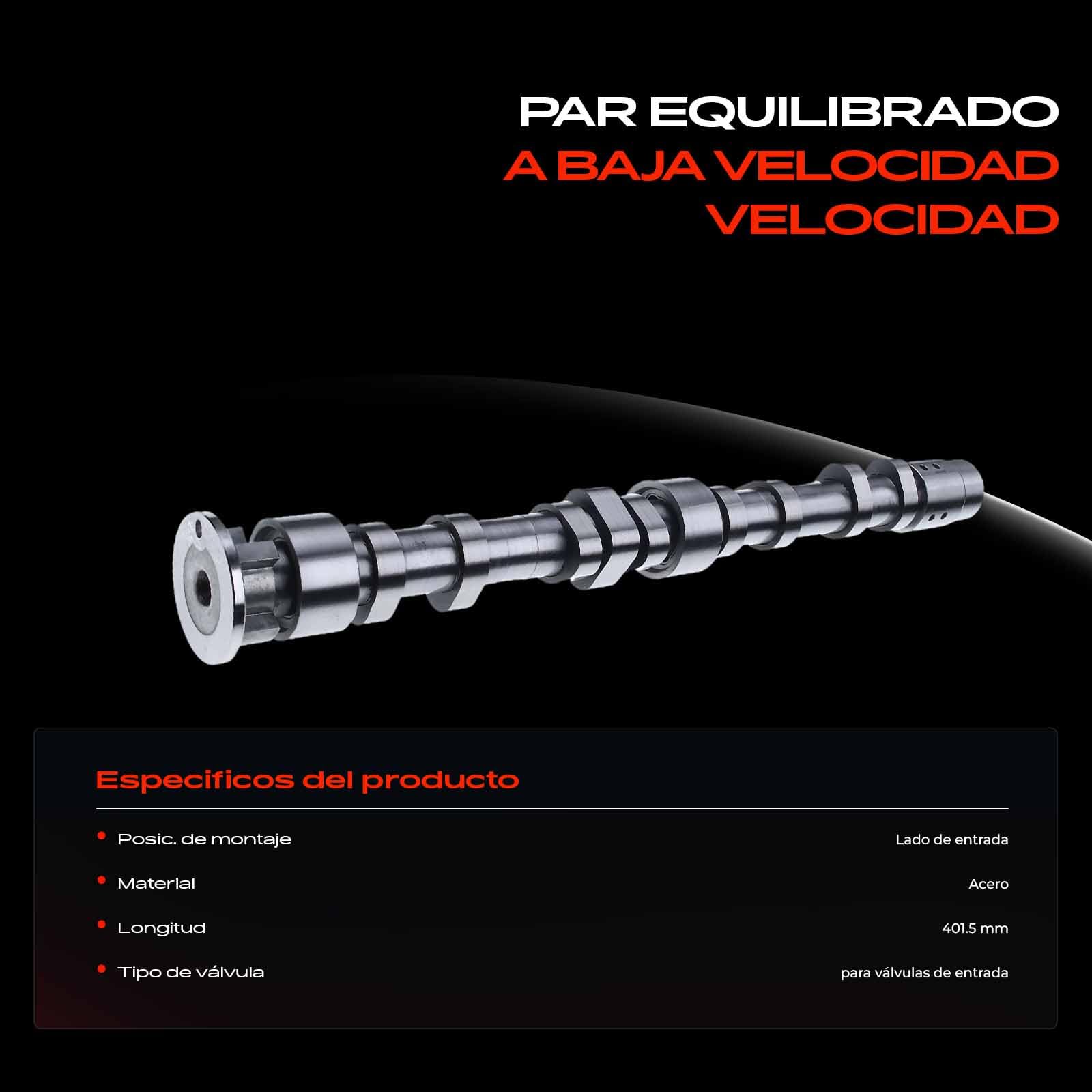 Frankberg Árbol de levas de admisión 03C109101DC | Compatible con: A1 Sportback 8XA 8XF, Golf VI Cabriolet 517, Golf Plus 521 5M1, Escarabajo 5C1 5C2, P.a.s.s.a.t CC 357