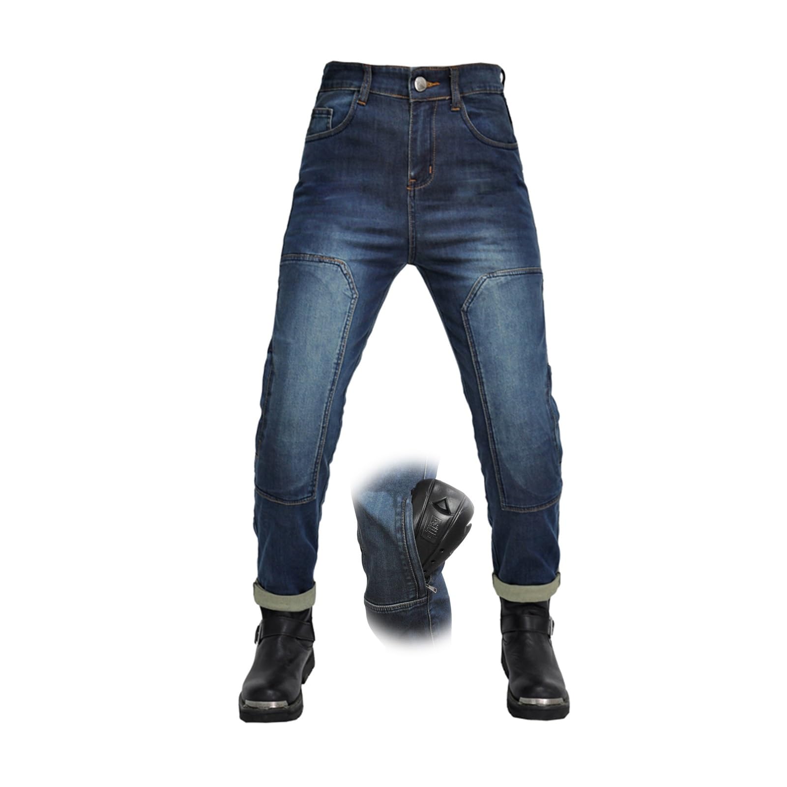 WESBR Pantaloni da Equitazione del Motocross da Donna/Uomo Pantaloni Motociclistici Lacrima -Tessuto Resistente/con Armatura CE Utilizzato for Motociclette, Sci, Avventura