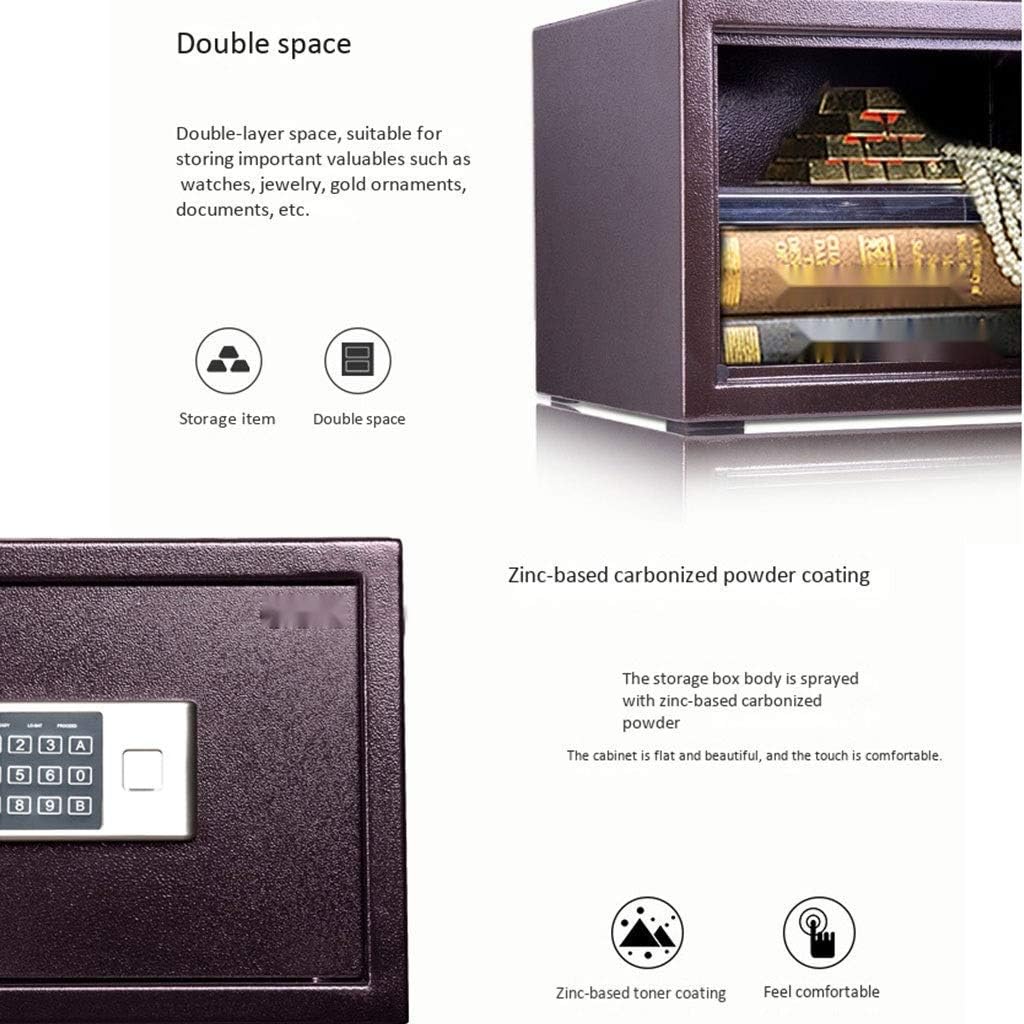 Security, Steel Structure, Small Electronic Digital Password -Cash Cabinet-35X30X25Cm Safe strongbox