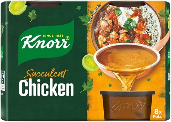 Stock Cubes & Pots Bundle with Knorr Chicken Stock Pot (8x28g) - 4 Pack | Concentrated Chicken Stock, No Artificial Colors.